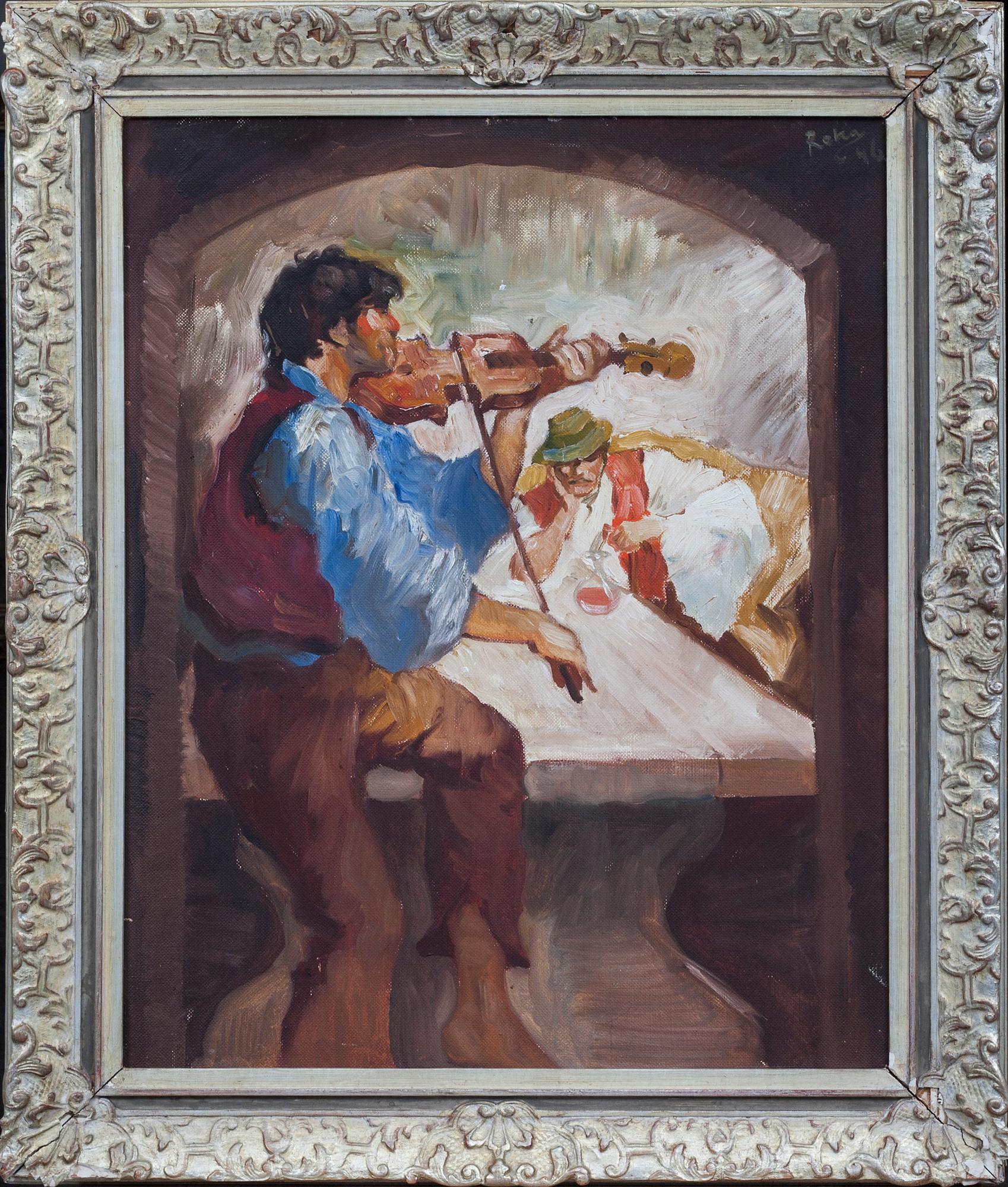 CHARLES ROKA, olja på pannå, signerad.