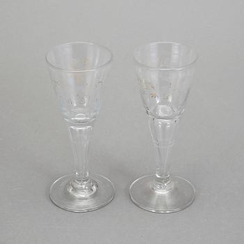 SPETSGLAS, ett par, tidigt 1800-tal.