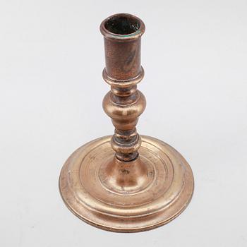LJUSSTAKE, mässing, barock, 1700-tal.