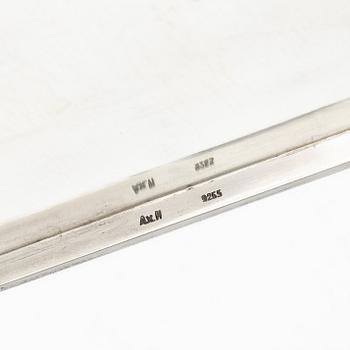 A 20th century sterling silver cigar-box.