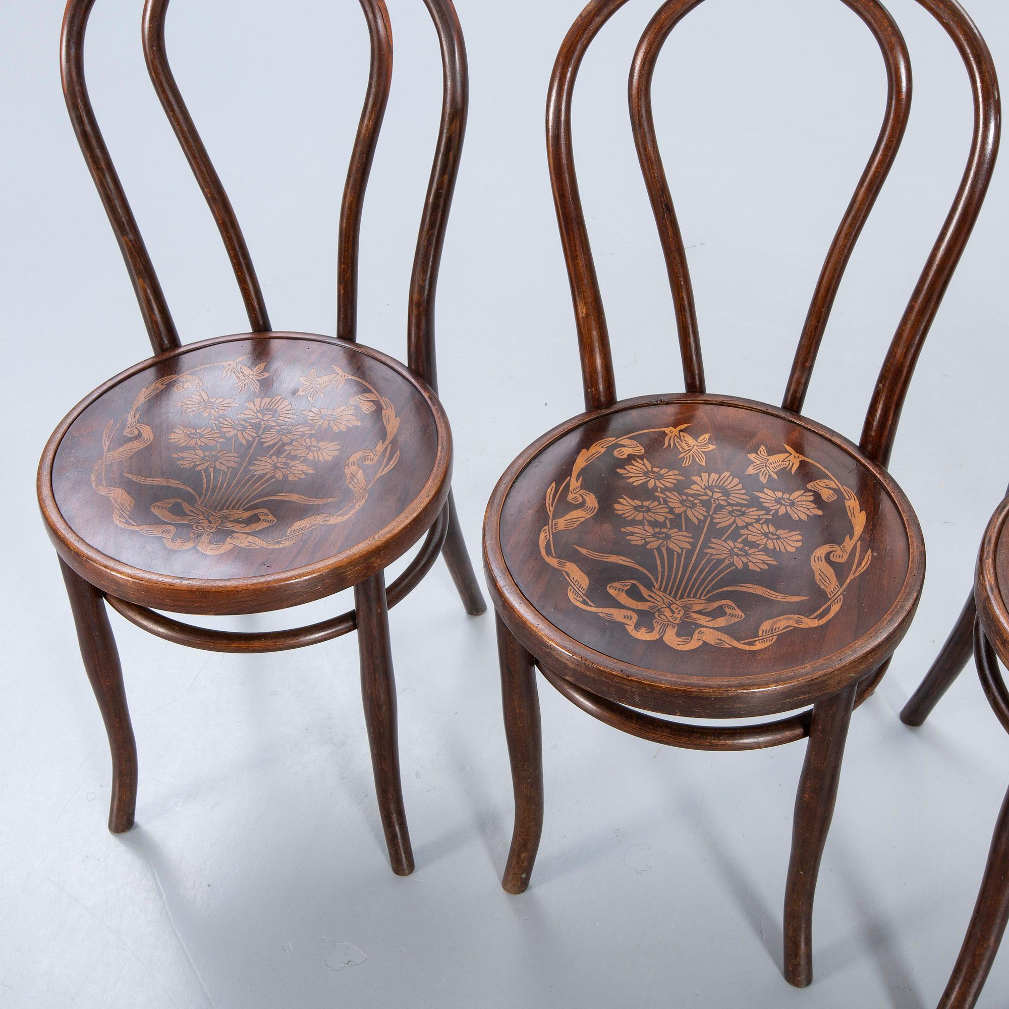 Chairs, Mundus, bentwood, first half of the 20th century.
