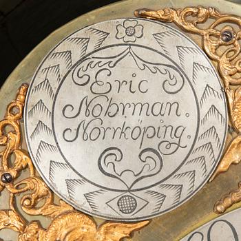 Floor clock, signed by Eric Nohrman, Norrköping around 1800.