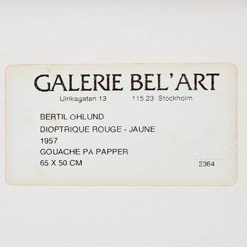 Bertil Öhlund, "Dioptrique Rouge- Jaune".