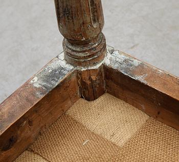 TABURETT, gustaviansk, sent 1700-tal.