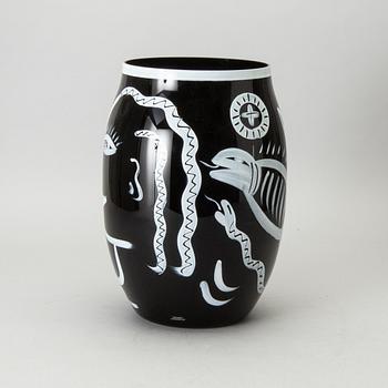 ULRICA HYDMAN-VALLIEN, a signed Kosta Boda glass vase.