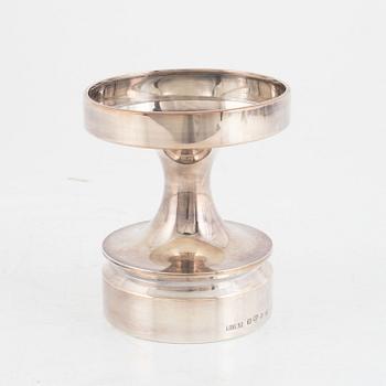 Eric Löfman, a silver candle holder, MGAB, Uppsala, Sweden, 1974.