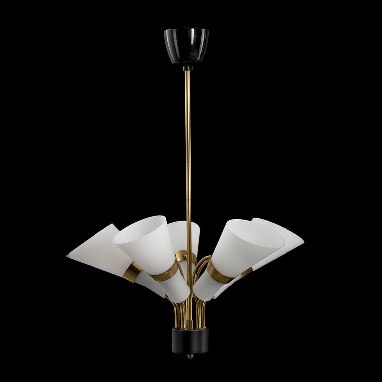 TAKLAMPA, modell K1-82, Idman 1960-tal. Höjd 68 cm.