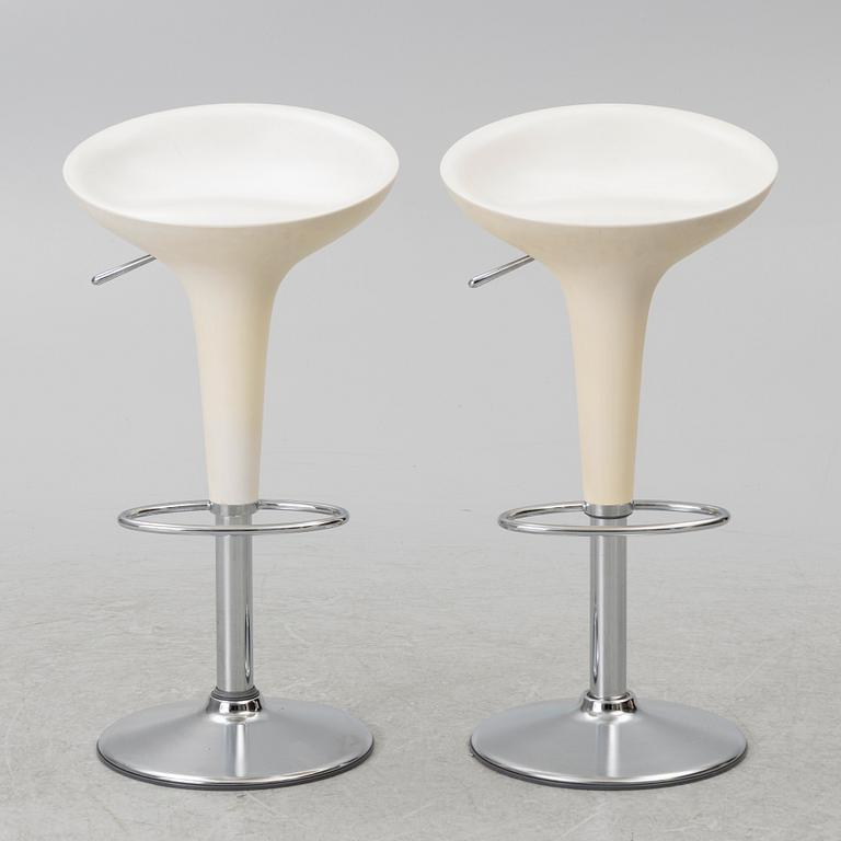 Stefano Giovannoni, bar stools, a pair, Bombo Swivel, Magis, early 2000s.
