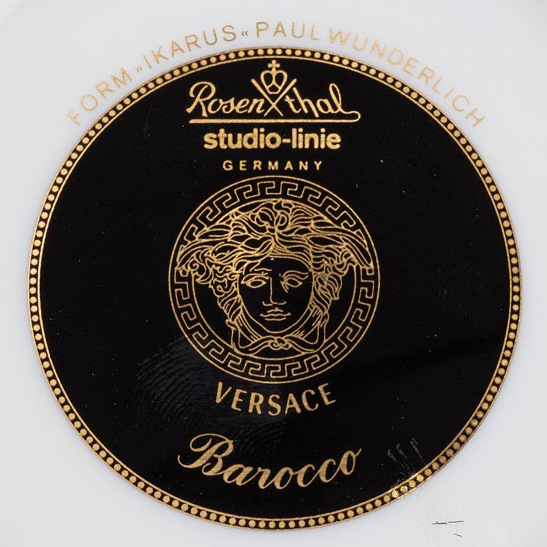 Versace, 16 'Barocco' service pieces, Rosenthal, Germany.