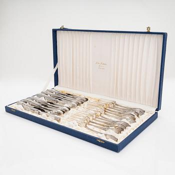 A 90-piece set of 'Suomi' silver cutlery, Kultateollisuus, Turku, Finland 1963-1992.