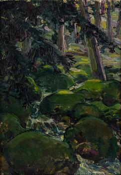 OLLE HJORTZBERG, oil on paper-panepl, signed and dated 1931, 1946.