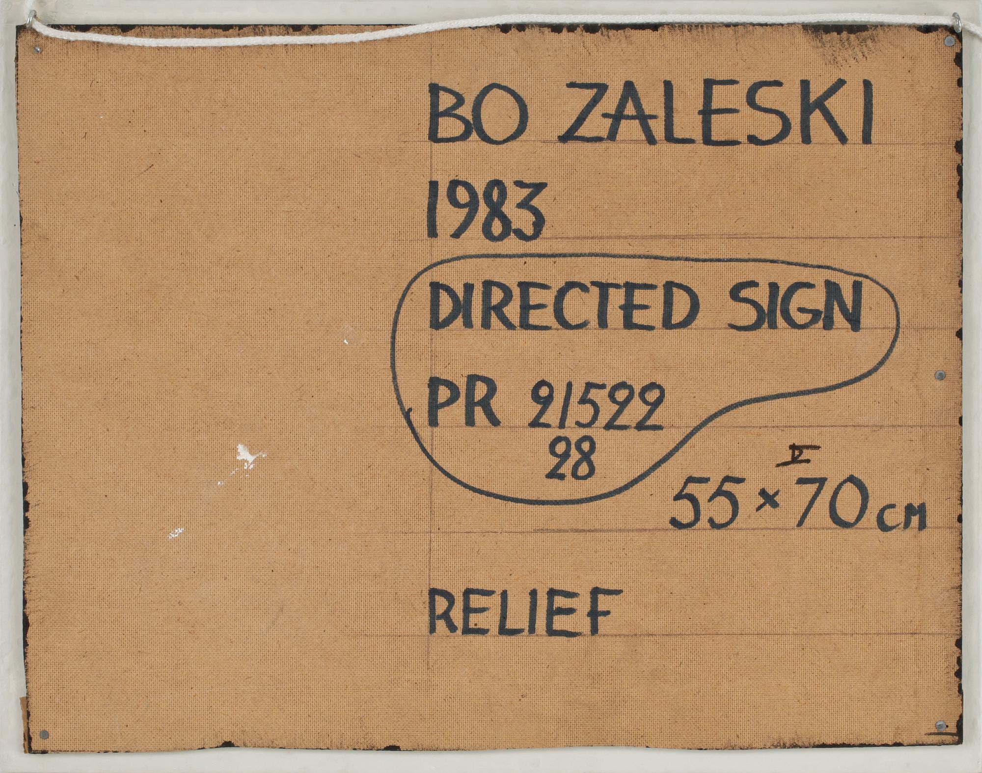 BO ZALESKI, träobjekt, sign o dat 1983.