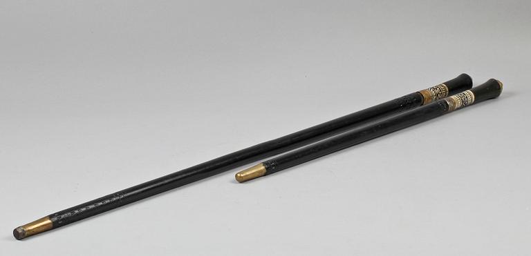 KÄPPSVÄRD, 2 st, indiska, 1900-talets slut.
