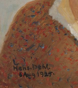 HANS DAHL, olja på uppfodrad duk, signerad och daterad 6 aug 1925.