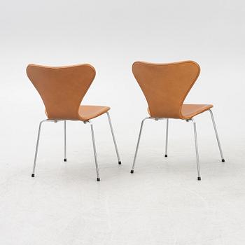 Arne Jacobsen, stolar 6 st. "Sjuan", Fritz Hansen, Danmark.