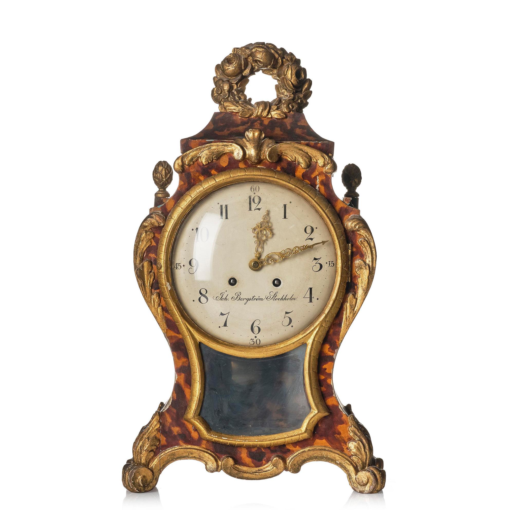 A Swedish rococo striking bracket clock by J. Bergström (f.l. in Stockholm ca 1775).