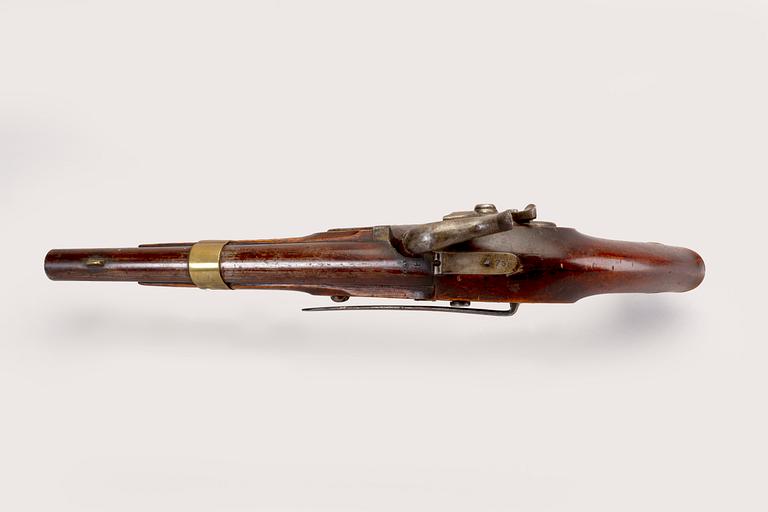 A Swedish percussion pistol, for the Armed Forces, 1854 Navy pattern.
