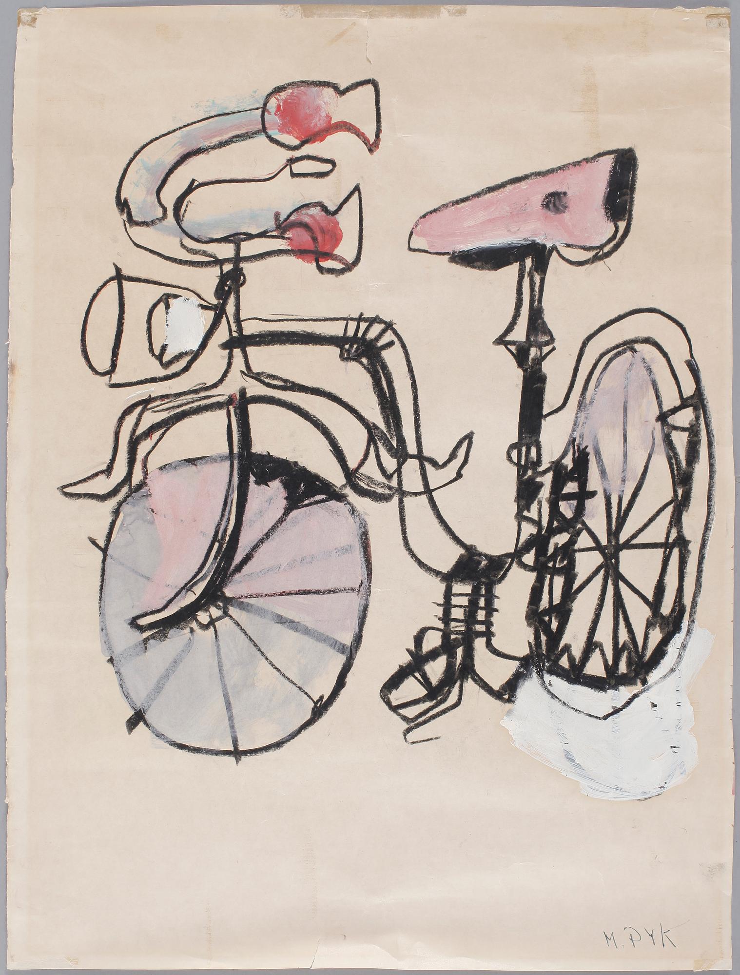 Madeleine Pyk, blandteknik, sign.