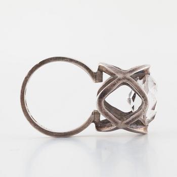 KARL-INGEMAR JOHANSSON, Göteborg, 1967, a faceted rock crystal ring.