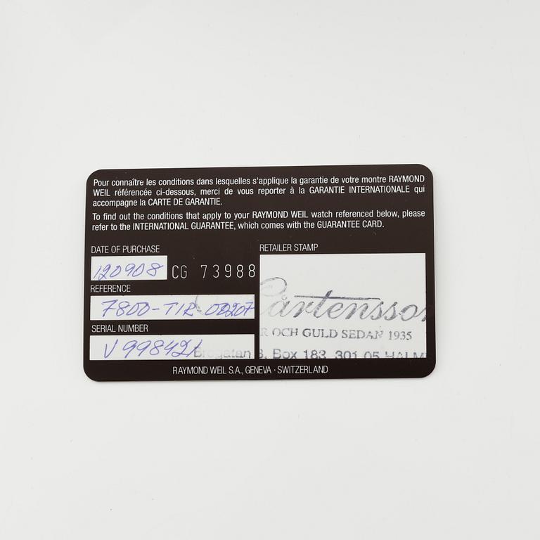 Raymond Weil, Nabucco, kronograf, armbandsur, 46 mm.