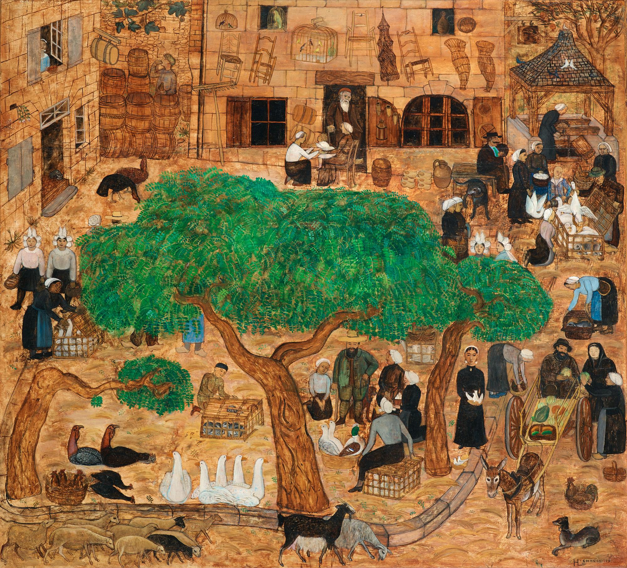 Hilding Linnqvist, "Fågeltorget i Chinon".