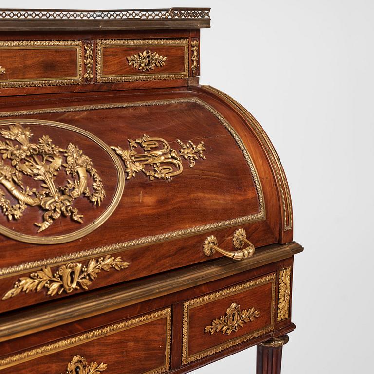 A Louis XVI gilt-bronze mounted mahogany cylinder desk by F. Schey, (master in Paris 1777).