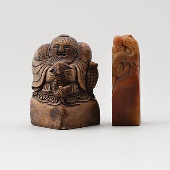 SIGILL, 2 st, Kina, sannolikt 1900-tal.