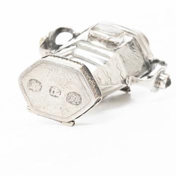 Scent box, silver, mark of Peter G.S. Hiller, Løgumkloster, Denmark (1777-1853).