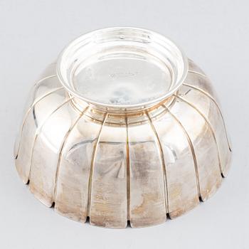 A silver bowl.