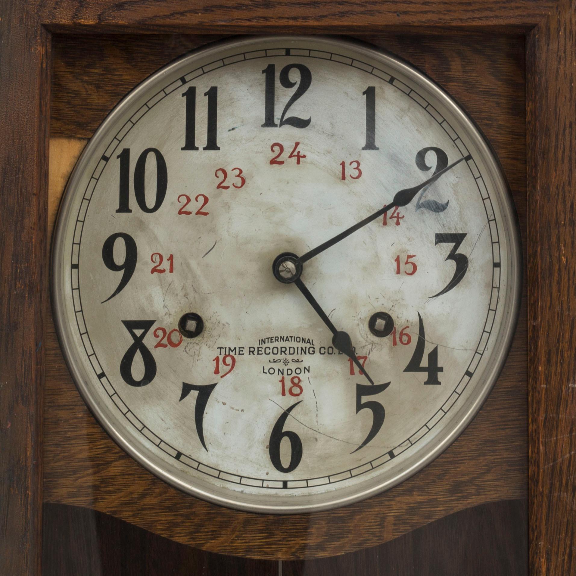 TIMECLOCK, International Time Recording Co, London, early 20th century.