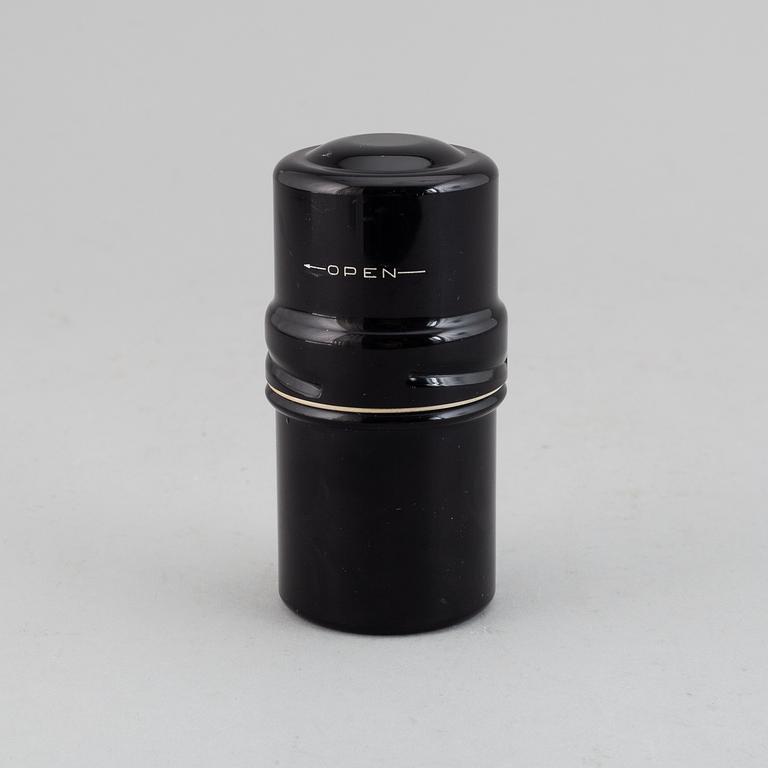 A 'Curta, Type I' calculator developed by Curt Herzstark, Contina AG Mauren, Lichtenstein, designed in 1947.