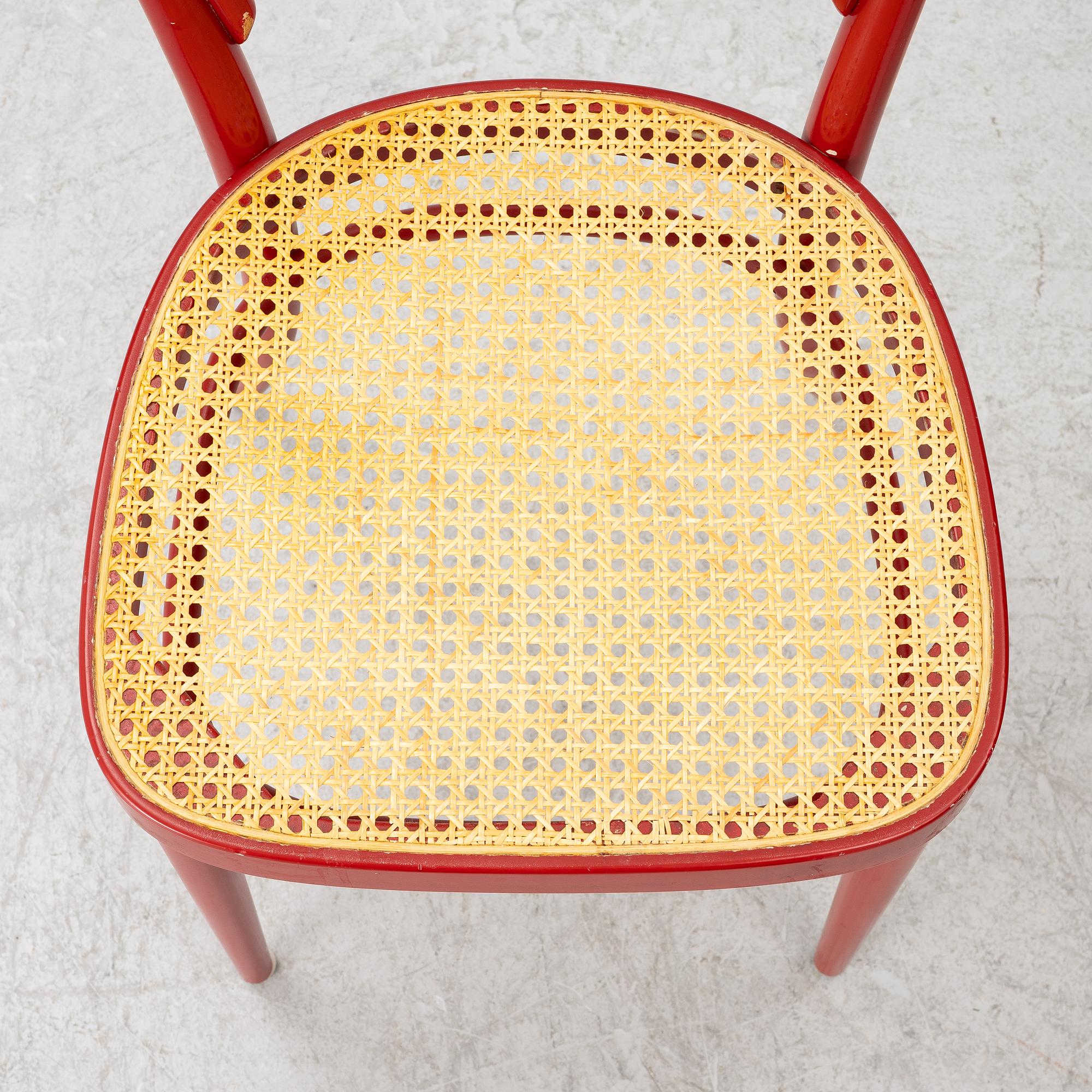 Chairs, 4, Thonet, modern production.