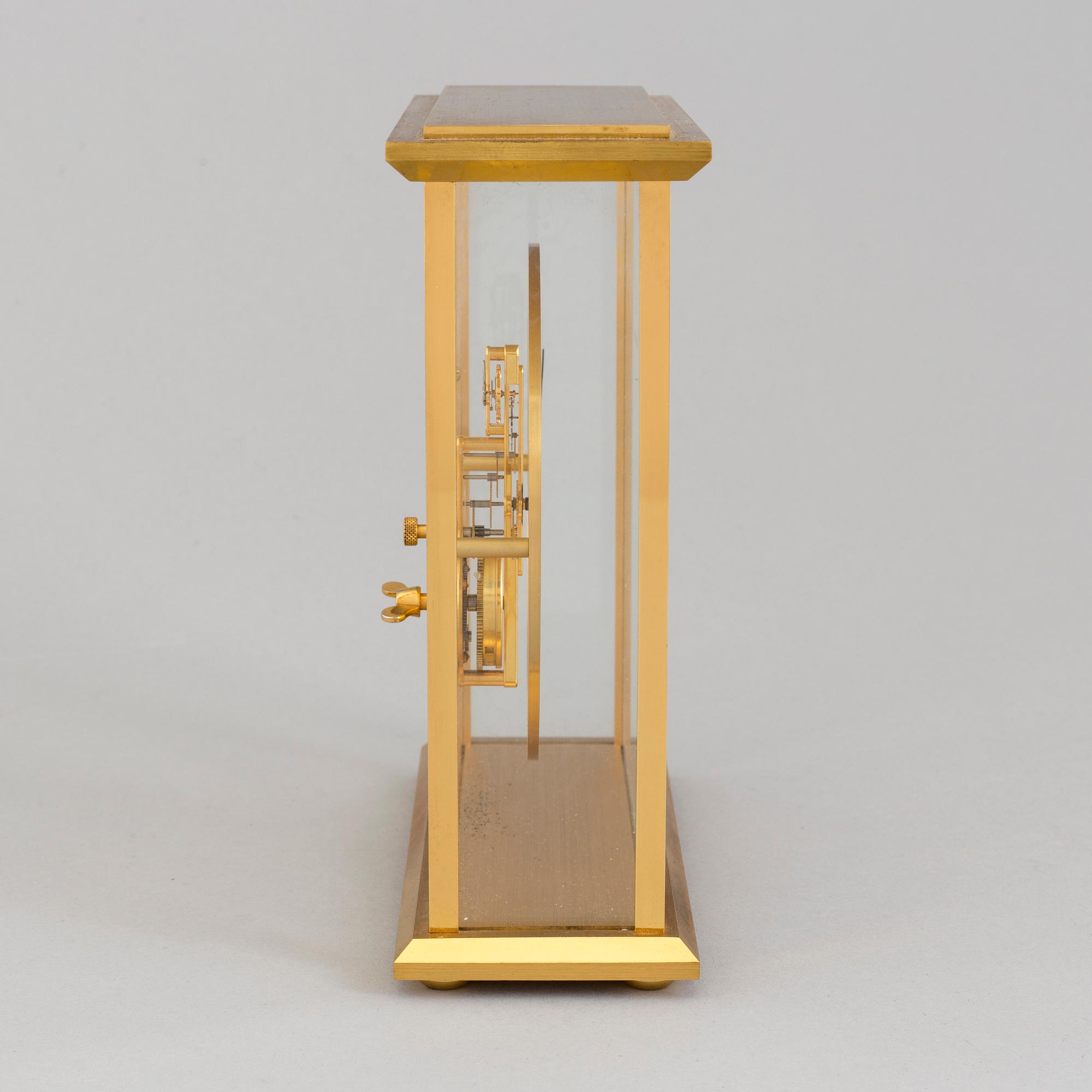 A second half of the 20th century mantle clock, by Jaeger Le Coultre, Schweiz.