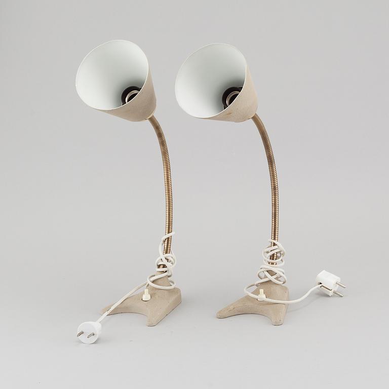 A pair of table / wall lamps by EWÅ, mid 20th century.