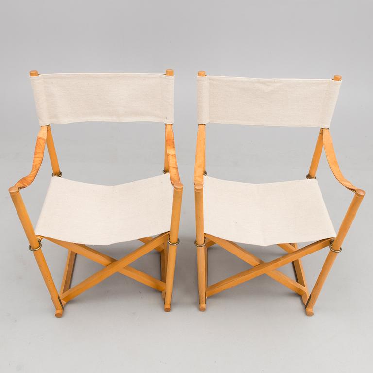 A pair of folding chairs for Interna, Denmark, late 20th Century.