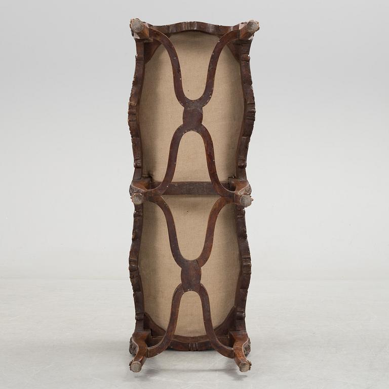 A ROCOCO STYLE STOOL, firsta half of the 19th century.