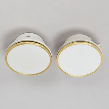 Arne Jacobsen, A pair of 'Munkegaard' ceiling lights for Louis Poulsen, Denmark.