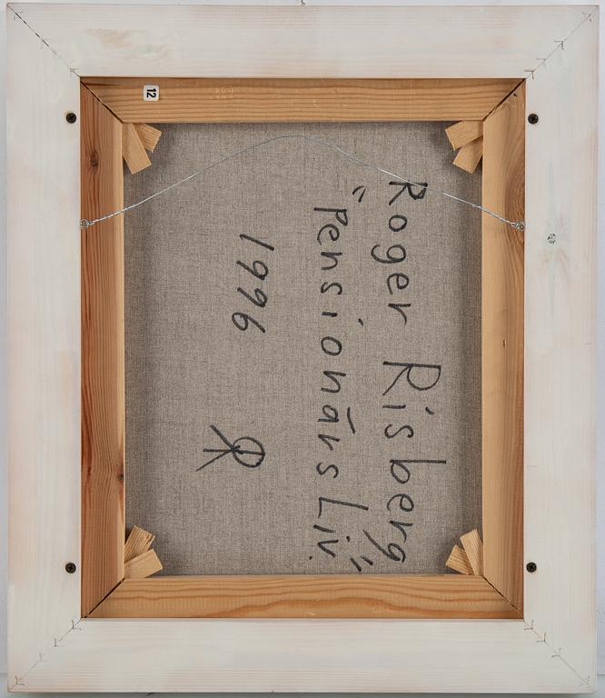 Roger Risberg, oil on canvas, signed. Executed 1996.