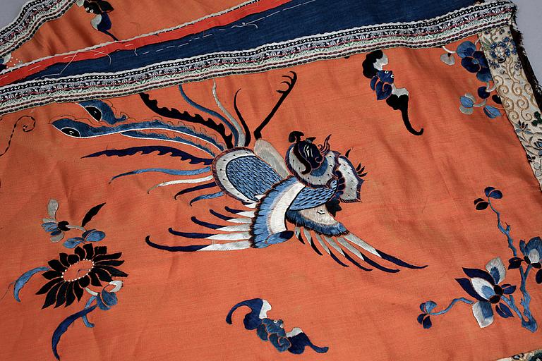 TEXTILIER, 2 st, Kina, sent 1800-tal.