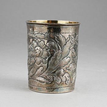 BÄGARE, Moskva, Ryssland, daterad 1769. Vikt ca 100g.