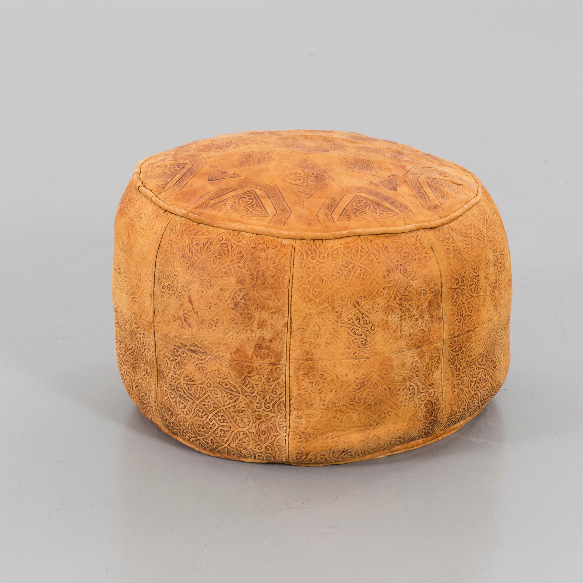 SITTPUFF, skinn. 1970-tal.