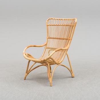 A second half of the 20th century rattan  easy chair.