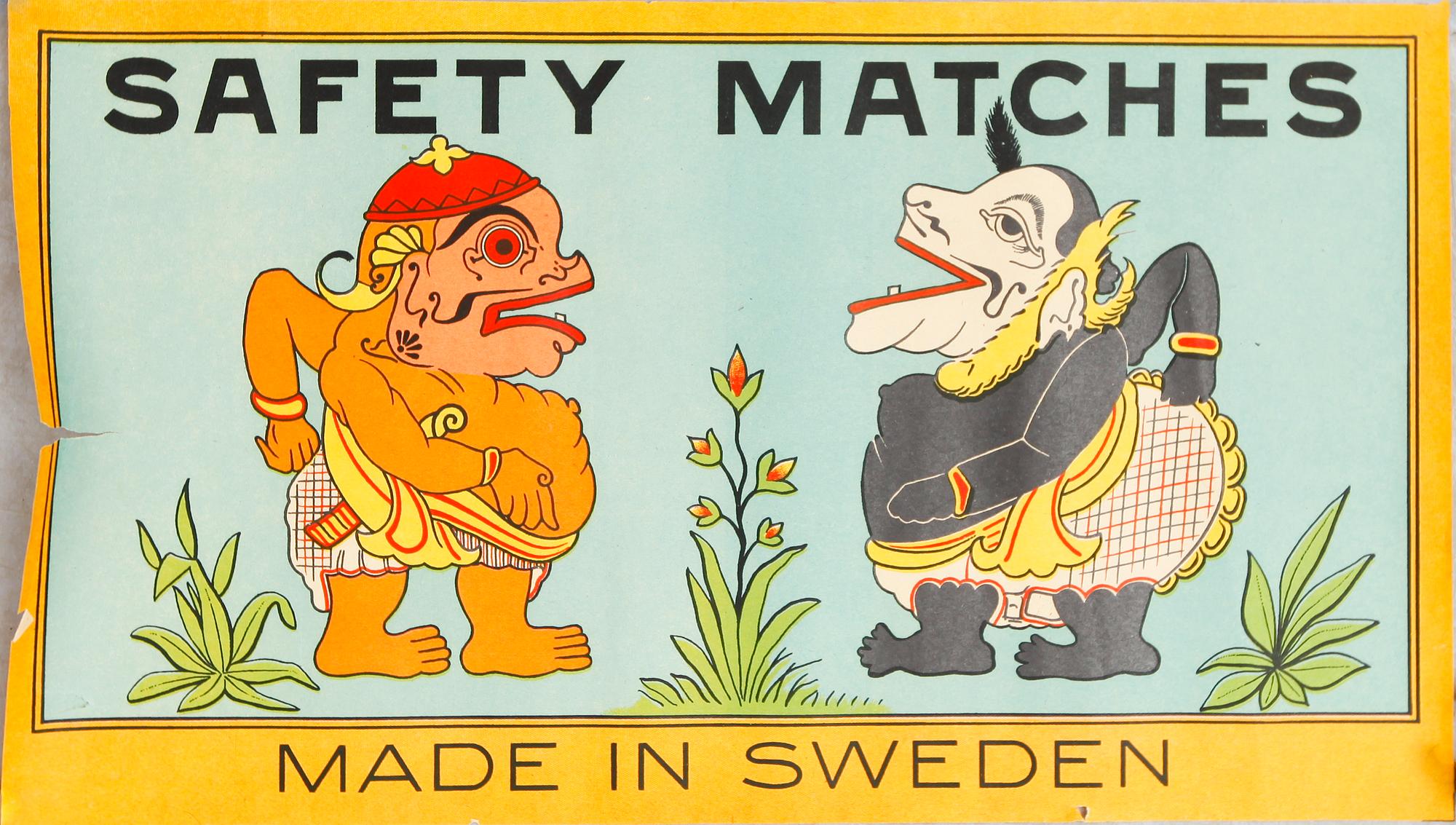 SAMLING REKLAMAFFISCHER för tändstickor, 1900-talets första hälft.