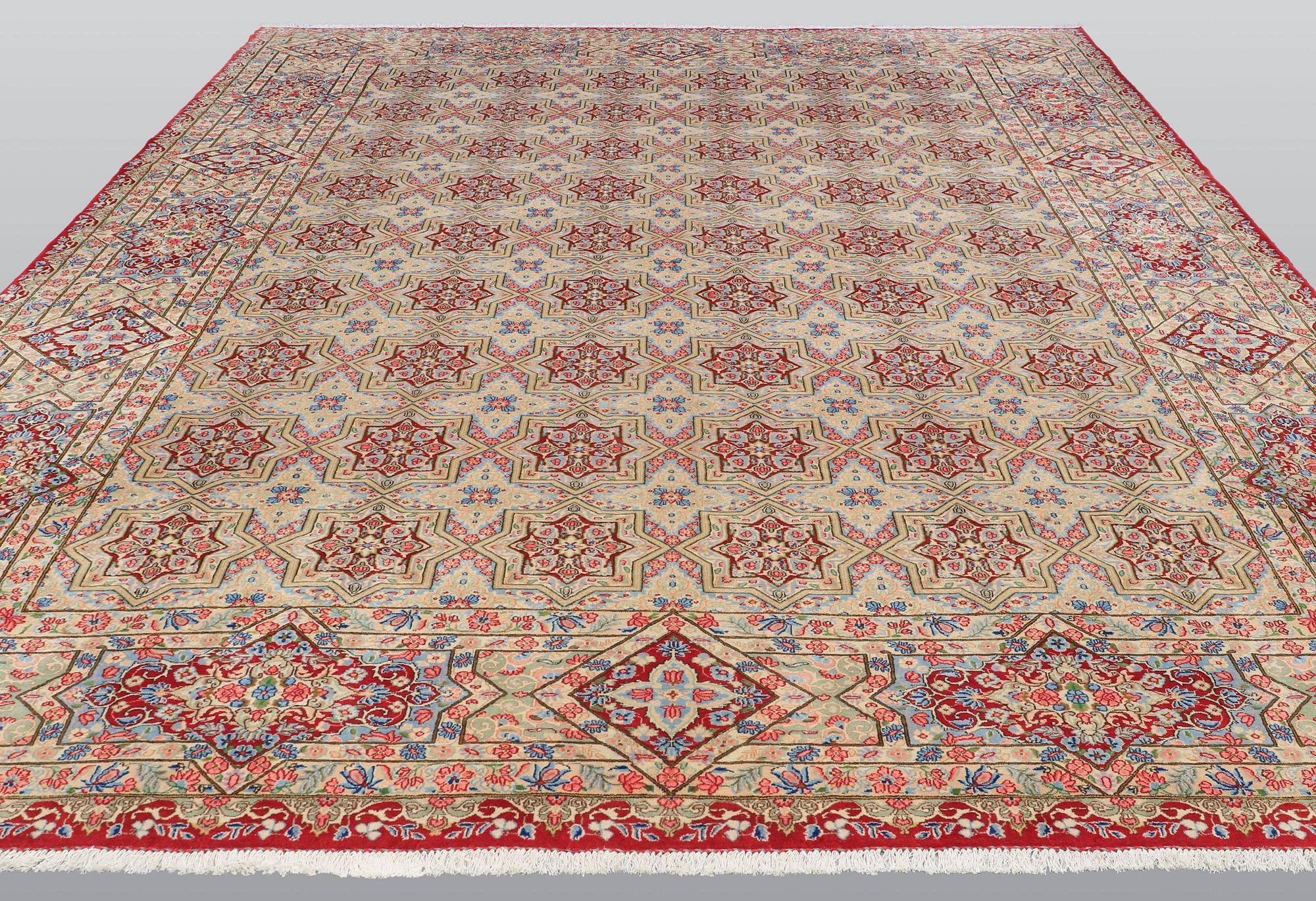 A carpet, Kerman, ca 460 x 340 cm.