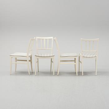 Carl Malmsten, A dinnertable and four chairs, "Talavid", by Carl Malmsten, Waggeryds Möbelfabrik AB, second half of the.