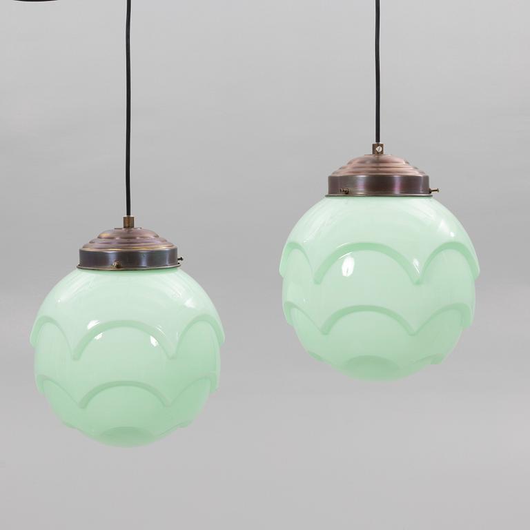 Ceiling lamps, a pair, vintage.