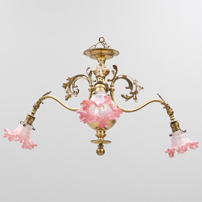 A ceiling lamp, circa 1900.