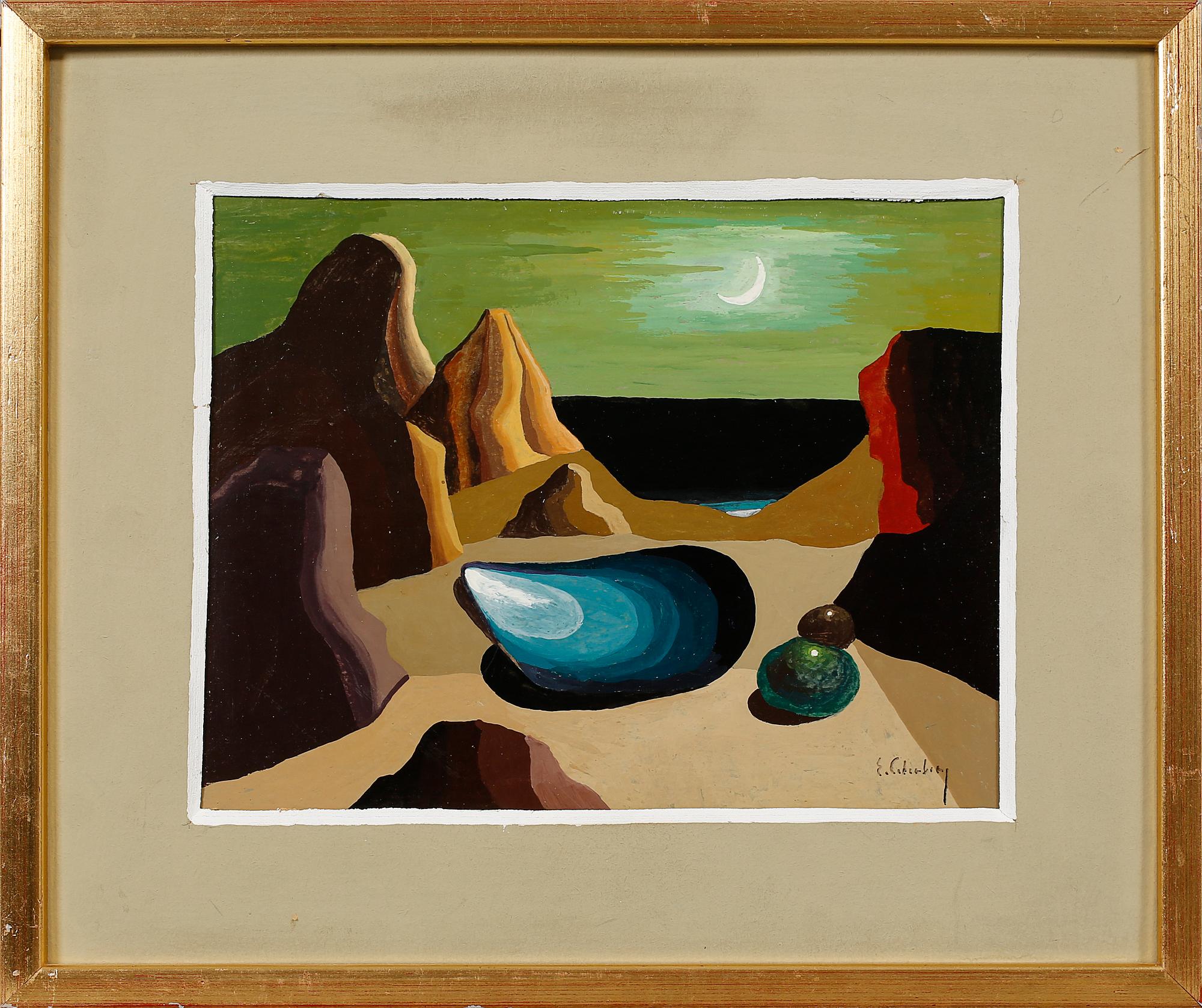 ERIC CEDERBERG, olja på pannå, signerad.