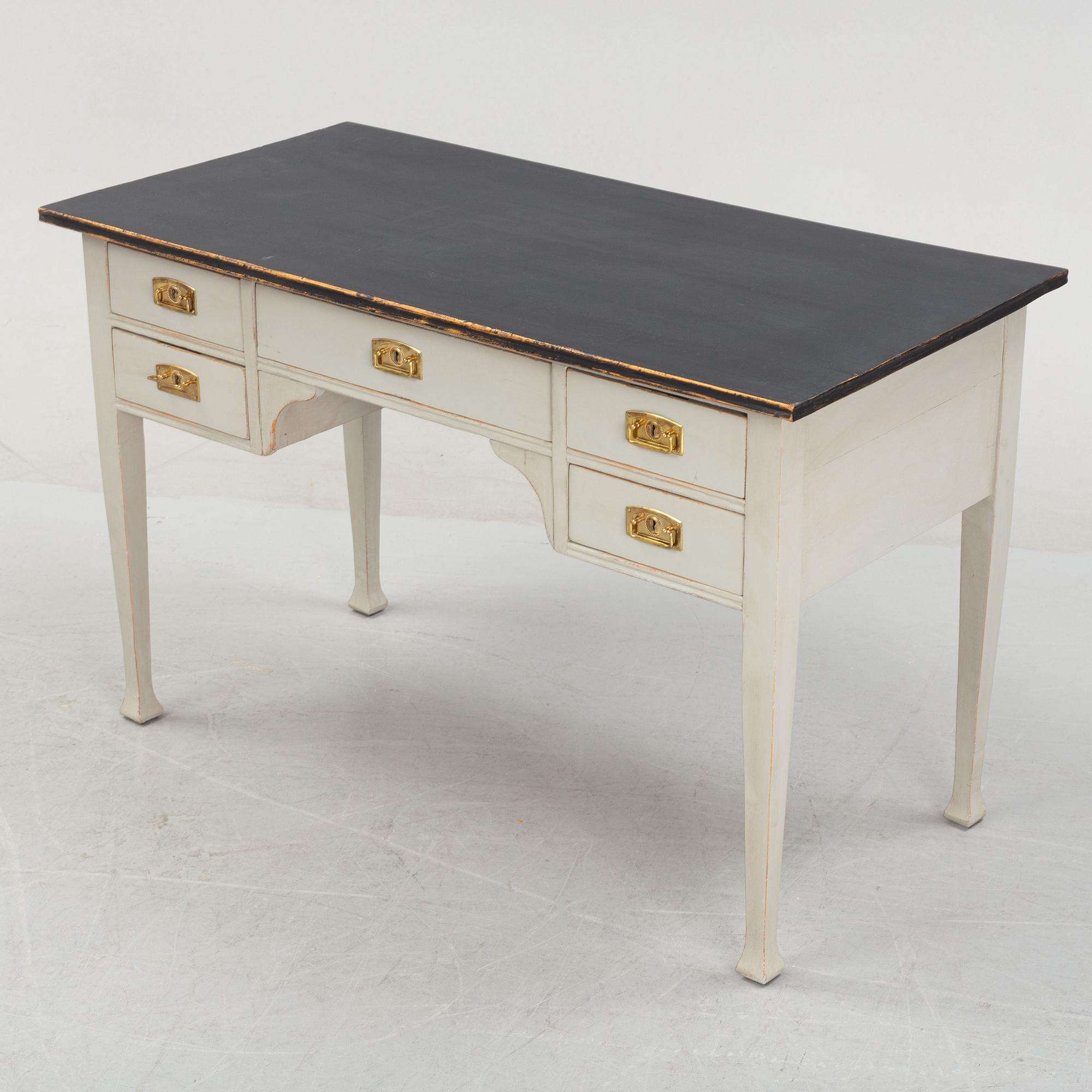 A painted desk, early 20th Century.