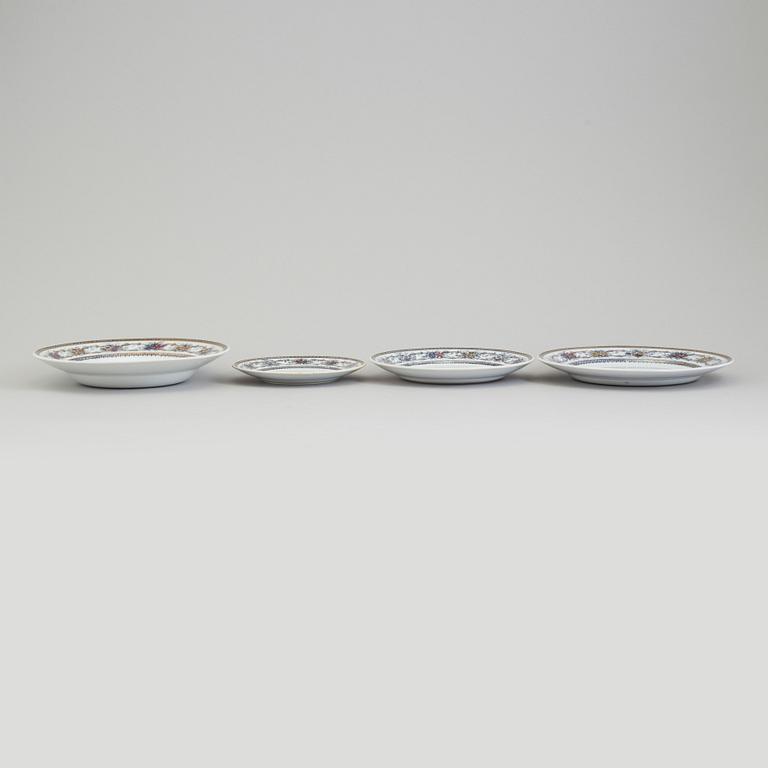 A part dinner service, 'Iris', Rörstrand, second half of the 19th century (69 pieces).